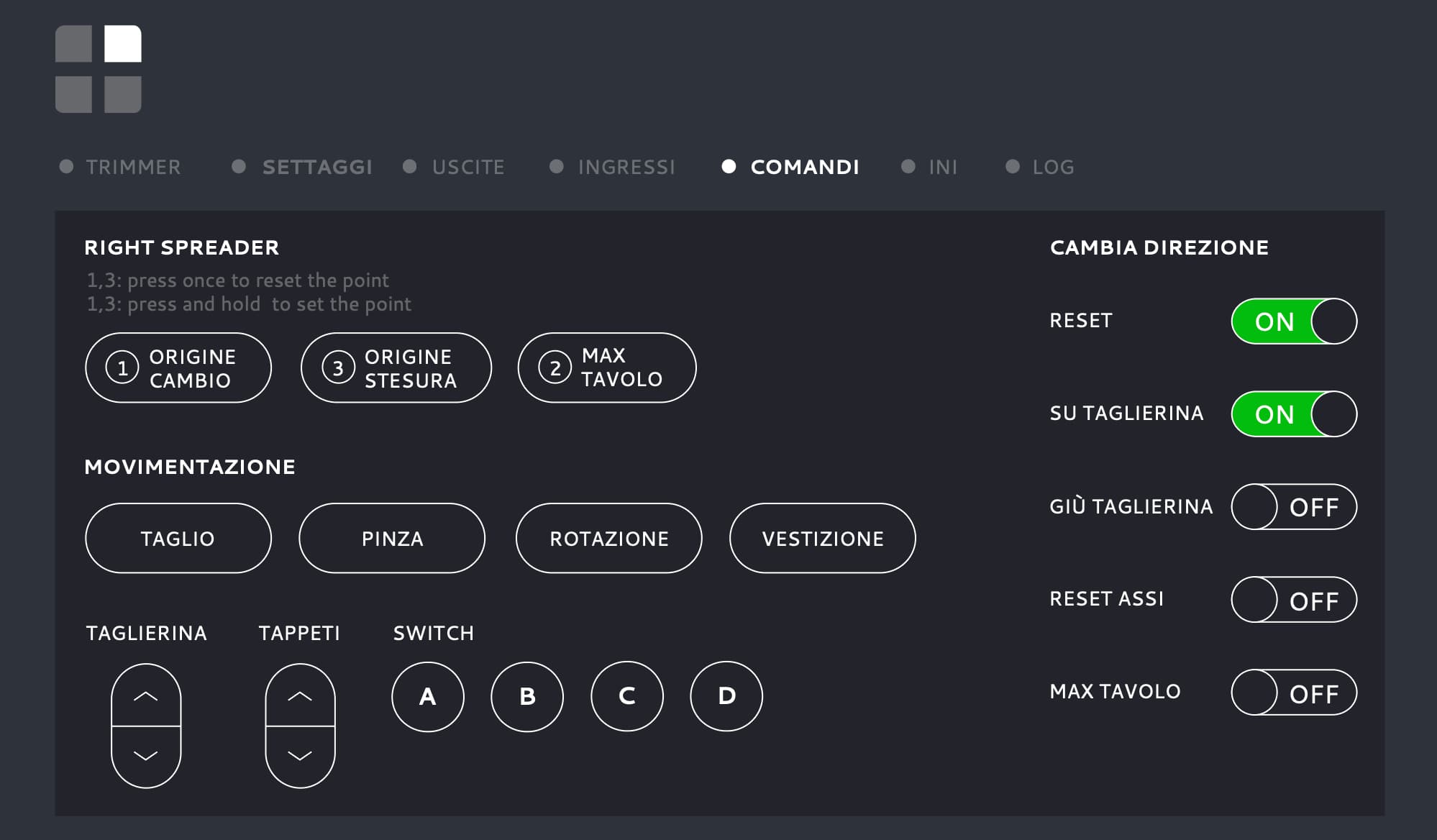 Fox 1: manual commands, movement and direction toggles