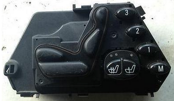 Reference: a car seat control, where each button is shaped like the part it moves